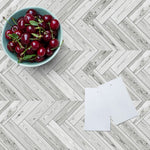 FloorShift™ Peel & Stick Floor Tiles — Grey Herringbone