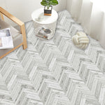 FloorShift™ Peel & Stick Floor Tiles — Grey Herringbone