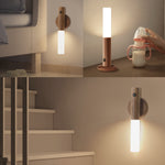Elegant portable LED night light with magnetic mount, perfect for rental closets and bedrooms
