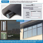 LuxShield premium window film for heat control shown on windows, providing heat insulation and UV protection.