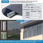 Gray Silver premium window film for heat control with strong heat insulation and UV protection for indoor and outdoor use.
